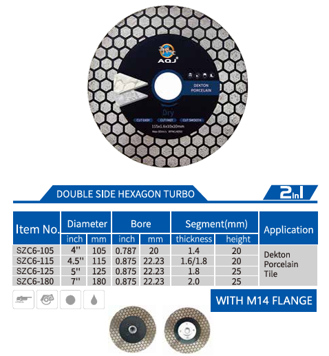 Lưỡi cắt kim cương màu đen mẫu vật liệu xây dựng