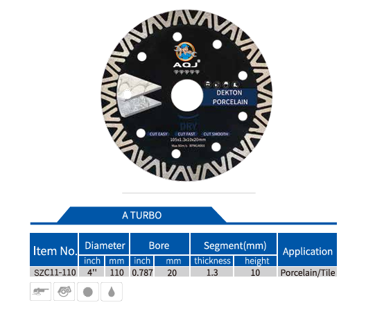 Lưỡi cắt đá kim cương bằng kim loại mới nhất SZC11-110