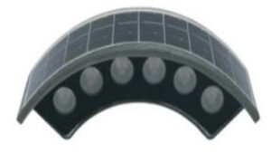 Đèn led gắn tường trang trí sân vườn năng lượng mặt trời, đèn led mini hình mái vòm 6 bóng led tròn bi, đèn trụ cổng hành lang, đèn trụ đèn mini năng lượng mặt trời