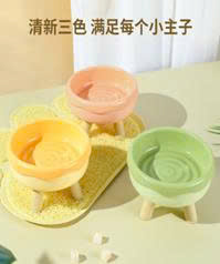 Bát bốn chân đựng thức ăn cho chó,mèo hình bánh rán Pipitao Original Boxed