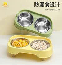 Bát đựng thức ăn đôi cho chó,mèo động vật bằng thép không rỉ Pipitao Original.