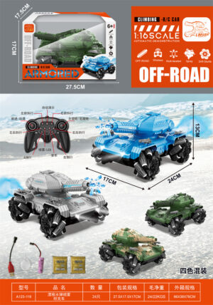 Đồ chơi điều khiển từ xa xe tăng tấn công phun nước trôi