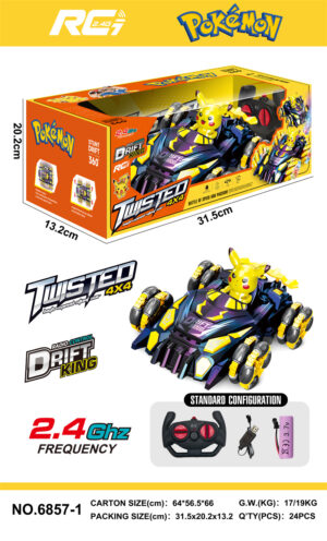 Đồ chơi xe 8 bánh linh hoạt picachu dành cho trẻ em