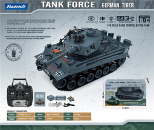 (GERMAN TIGER) Xe tăng và xe ô tô điều khiển từ xa German Tiger Grey tỷ lệ 1:18_YD898-MT1871 (GERMAN TIGER) Xe tăng điều khiển từ xa German Tiger Grey tỷ lệ 1:18 Xe đồ chơi điều khiển từ xa