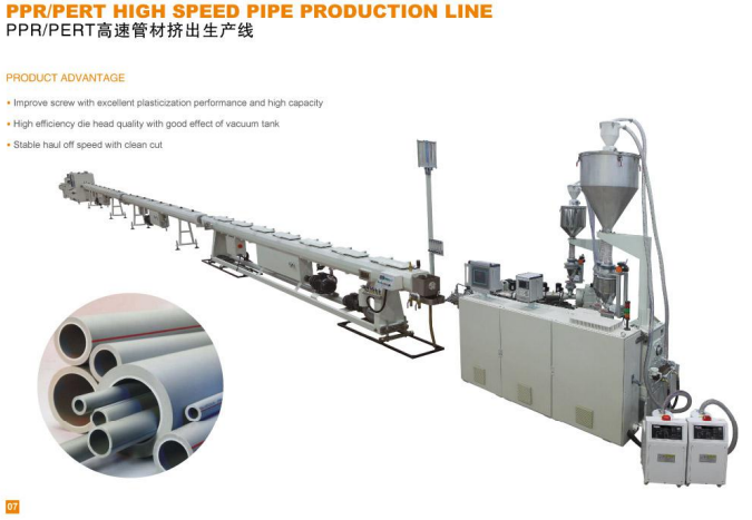 Dây chuyền sản xuất ống tốc độ cao PPR/PERT Hệ thống máy cắt ống mềm, ống xoắn, ống PVC…