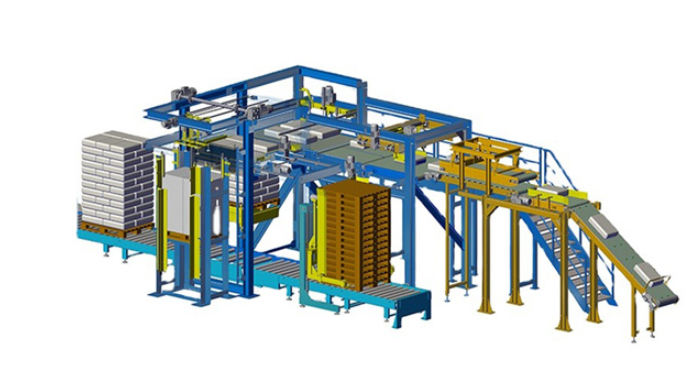 Dây chuyền quấn màng pallet tự động YUPA Mẫu mới nhất tại xưởng Kho Hà Nội Mẫu mới nhất