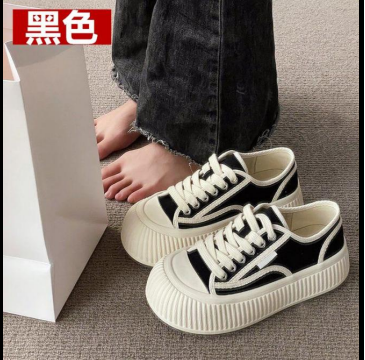 Đôi giày vải canvas cổ thấp Deerway có đệm, tăng chiều cao, chống mài mòn, nhẹ và thoáng khí dành cho nữ mẫu mới nhất