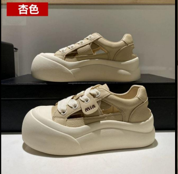 Giày thể thao trắng đế dày DAXINGZHE cho phụ nữ, giày đế rộng thoáng khí, dép thể thao thường ngày, giày buộc dây cho phụ nữ mới