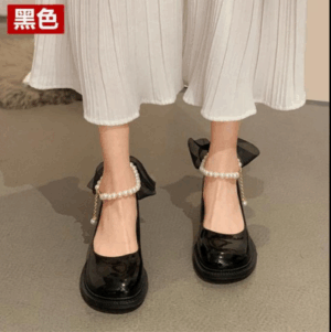 Giày cao gót Mary Jane (7cm).Giày cao gót ngọc trai ngọt ngào và nhẹ nhàng. Giày nữ jk thời trang