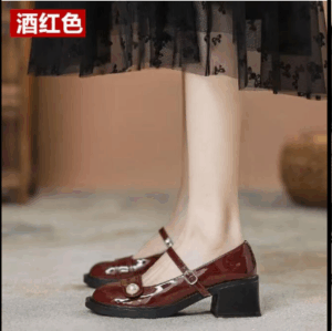 Hàn Quốc đầu tròn miệng nông khóa NGANG GÓT VUÔNG Giày loafer PU thời trang nữ thanh lịch khí chất chống trượt Giày Da Gót vừa giá sỉ lẻ Hà Nội