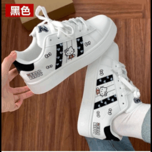 Đôi giày thể thao Hello Kitty màu trắng có dây buộc mới