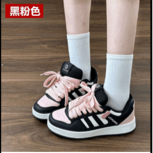 Đôi giày thể thao LICHUANG màu đen và hồng có dây buộc mẫu mới nhất