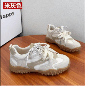 Đôi giày sneaker nữ Clemine Cortez, màu trắng be, có đế dày và dây buộc mới nhất
