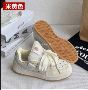 Giày Sneaker Ulzzang - Giày Thể Thao Nữ Buộc Dây Lưỡi Gà Big Size Retro Shoes mới