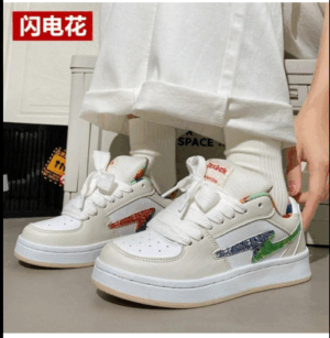 Đôi giày trượt ván cổ thấp, màu trắng, có khả năng chống mài mòn và trọng lượng nhẹ của thương hiệu Burcome mới