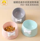 Bát đựng thức ăn cho chó, mèo động vật  thú cưng họa tiết kim cương nơ A+INS