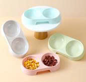 Bát đôi đựng thức ăn cho chó,mèo thú cưng hình bầu dục A+Inox Macaron có 2 cở,cở nhỏ và cở lớn.