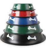 Bát đựng thức ăn sơn nhiều màu và bát thép không rỉ phun sơn in họa tiết ,cho chó,mèo thú cưng nhiều size .