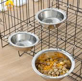 Bát ăn inox treo tường dành cho chó, mèo thú cưng - 11,13,16.5 CM