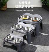 Bát đôi cho thú cưng bằng thép không rỉ gấp gọn hình hộp -nhỏ 35,8cm,44.6cm,52.2cm