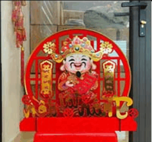 Dải treo phong thủy Tết – thần tài gõ cửa loại mới