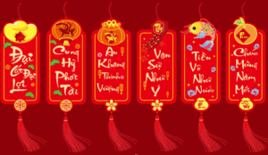 Dây treo tường Tết cầu tài lộc  Treo tường Tết chiêu tài