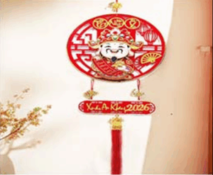 Dải treo phong thủy Tết – thần tài gõ cửa mới