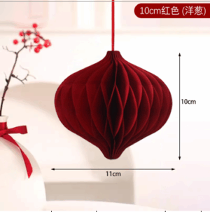 Lồng đèn giấy đỏ hình hành tây