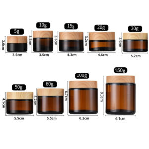 Chai kem thủy tinh màu nâu lọ rỗng thủy tinh đựng mĩ phẩm