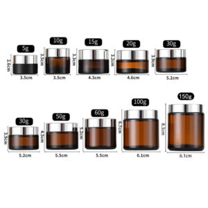 Chai kem thủy tinh màu nâu chai kem dưỡng da thủy tinh mới