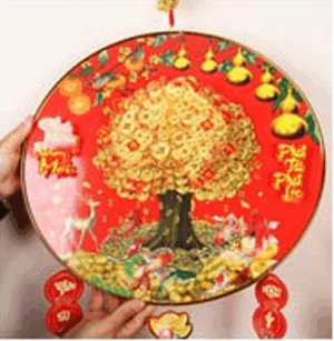 Dải treo thần tài Tết lắc lư gọi tài lộc, cầu may mắn có kèm móc treo mới