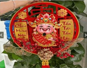 Dải treo thần tài Tết lắc lư gọi tài lộc, cầu may mắn có kèm móc treo loại mới