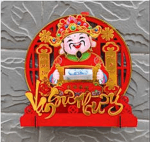 Dải treo thần tài Tết , cầu may mắn có kèm móc treo ông thần tài mới nhất trang trí nhà cửa phòng khách