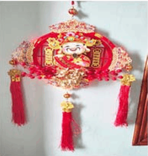 Dải treo thần tài Tết lắc lư gọi tài lộc, cầu may kèm móc treo ông địa ông tiền mẫu mới