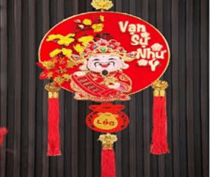 Nút thắt Thần tài Việt Nam treo tường nhà trang trí phòng khách mới