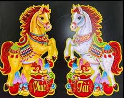 Miếng dán cửa câu đối ngựa bạch kim miếng dán cửa mới nhất