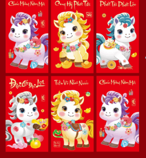 Lì xì Tết Ngọ – Tấn tài tấn lộc  Bao lì xì Ngọ xuân thịnh vượng