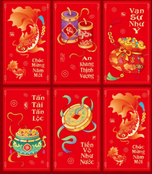 Bộ lì xì chúc tết Ngọ nghệ nhân