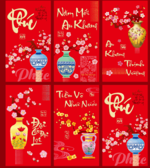 Bao lì xì phú quý an khang  Lì xì xuân phát lộc