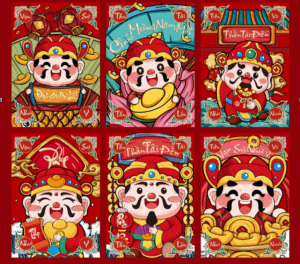Lì xì hình ông thần tài chibi mới nhất giá sỉ lẻ tại xưởng