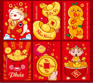 Lì xì bao truyền thống mẫu mã mới và đẹp dành cho các cháu nhỏ