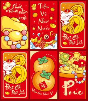 Lì xì chúc mừng năm mới  đầu năm may mắn