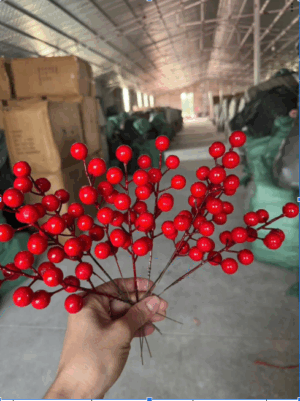 Cành đào đông nhỏ 12 quả hàng đẹp, trang trí thường ngày và dịp Tết là phụ kiện phù hợp vào các ngày lễ tết