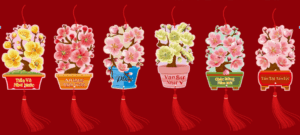 Phụ kiện trang trí ngày lễ tết mẫu mới nhất hình các loài hoa và câu đối hay và ý nghĩa