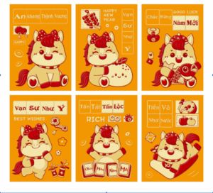 Phong Bao Mừng Tuổi In Chữ Việt mẫu mới và đẹp nhất