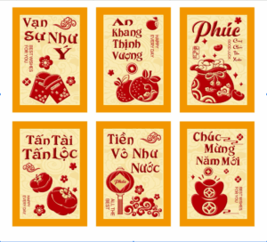 Phong bao lì xì chữ câu từ đẹp Việt Nam mới