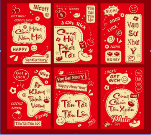 Phong bao mừng tuổi dành cho các bé vào ngày lễ tết này