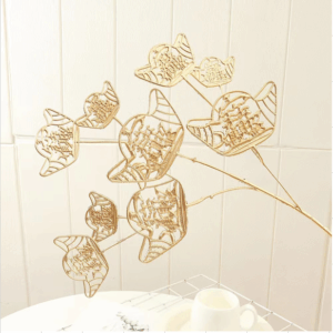 Hoa vàng nhánh phụ kiện trang trí decor nhà cửa mới