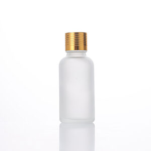Chai chiết Sản phẩm tiếp tuyến vàng mã cắm bên trong chai mờ thủy tinh mới