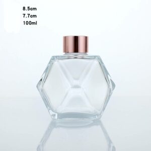 Chai hương thơm đa giác thời trang, tinh dầu trong nhà Màu sắc có thể tùy chỉnh 100ml trong suốt